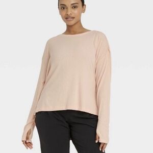 All In Motion Peach Long Sleeve Athletic Top